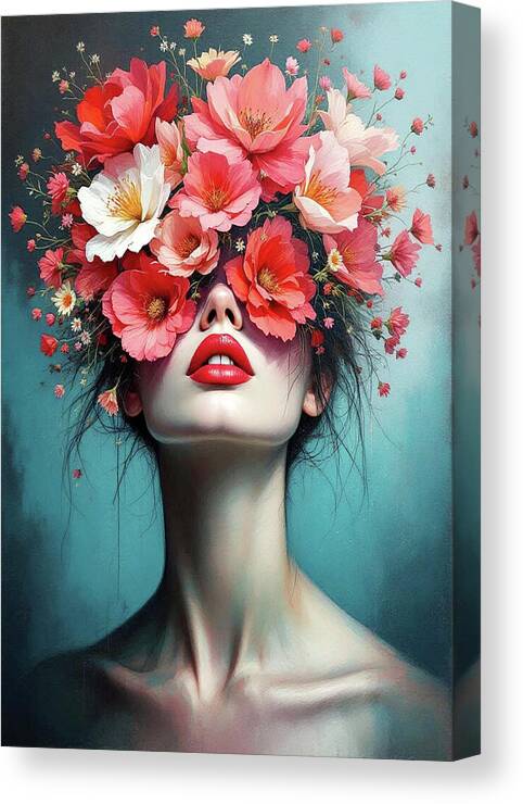 Bild 1 von Abstrakte Weibliche Portrait - Farbe Rot Flora 03