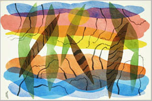 Bild 1 von WV-Nr: 2015-09''hypnotic'' 2015, 40 x 60 cm, Acryl auf Leinwand