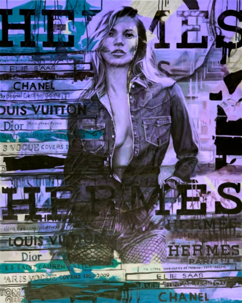 Bild 1 von Motiv Kate Moss Hermes - Plakativ Fashion -  Purple by Felix von Altersheim