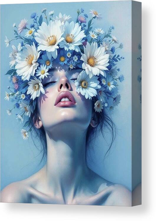 Bild 1 von Abstrakte Weibliche Portrait - Farbe Blau Flora 11