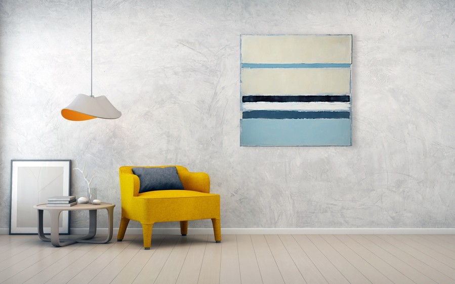 Bild 1 von Minimalismus Marine Blau - Abstrakt 01 - by  Team W 32