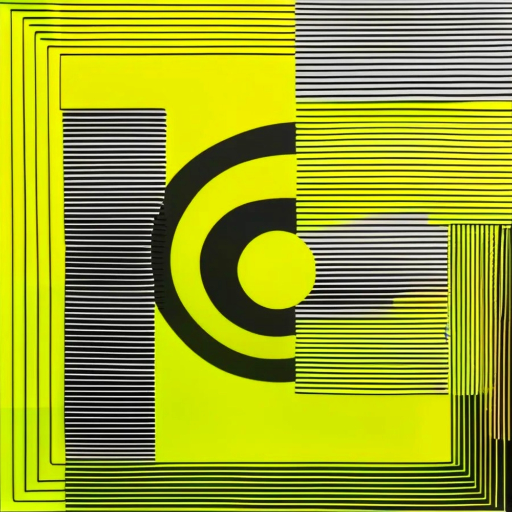Bild 1 von Geometrie-  Bauhaus - Abstrakt - M42  / (Größe) 120x120 cm 2 cm Leinwand gespiegelt
