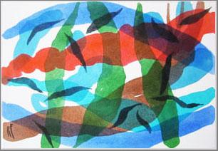 Bild 1 von WV-Nr: 2016-18 ''Wirbelwind'' 2016, 30 x 43 cm, Acryl auf Leinwand