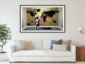 Bild 7 von Hommage Banksy - Weltkarte - Gold Brush 02