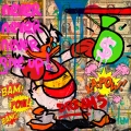 Einzelstück! Hommage an  Dagobert Duck Never give up Part 5  70x70 cm