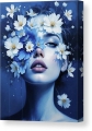 Bild 2 von Abstrakte Weibliche Portrait - Farbe Blau Flora 08