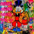 Hommage Dagobert Duck Never give up  Part 2 90 cm x 90 cm Leinwand