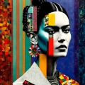 Bild 1 von Motiv Frida Kahlo - Urban Collage - by Felix von Altersheim