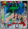 Bild 2 von Motiv Asterix & Co. Never give up - Recycelter Jeansstoff  by Felix von Altersheim