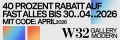 40 % Rabatt auf alles!! W 32 Gallery wird Outlet W 32 Print ** nicht auf reduzierte Artikel