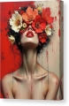 Bild 2 von Abstrakte Weibliche Portrait - Farbe Rot Flora 01