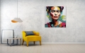 Bild 3 von Hommage Frida Kahlo Expressive 90 cm x 90 cm Leinwand