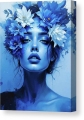 Bild 2 von Abstrakte Weibliche Portrait - Farbe Blau Flora 13