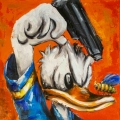 Bild 2 von Hommage Donald Duck Killing me Softlie 90 cm x 90 cm Leinwand