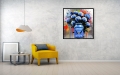 Bild 2 von Premium - Galerie Rahmen -  Dream big Dreams - Blaue Blumen - Street Art
