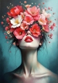 Bild 1 von Abstrakte Weibliche Portrait - Farbe Rot Flora 03
