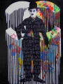 Einzelstück! Hommage an  Charlie Chaplin likes Fashion 120x150 cm