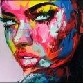 NIELLY, FRANCOISE. (*1960) -"Key West ", 2020, Sublimation Offsetdruck auf Leinwand.