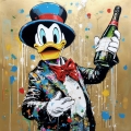 Bild 1 von Hommage Donald Duck Gold Edition 90 cm x 90 cm Leinwand