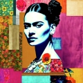 Bild 1 von Motiv Frida Kahlo - Flora Collage - by Felix von Altersheim
