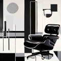 Motiv Design Klassiker Mid Century Charles Eames 90x90 cm Leinwand