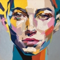 Bild 1 von Abstrakt Cubism Female Portrait 11 by Samuel Richter