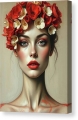 Bild 2 von Abstrakte Weibliche Portrait - Farbe Rot Flora 05